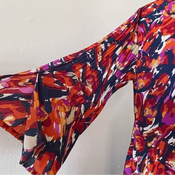 Sunny Leigh hi low button down shirt with pleats size M multicolor - Picture 11 of 16